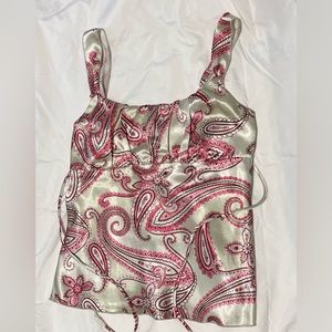 Y2K paisley design self esteem silky tank